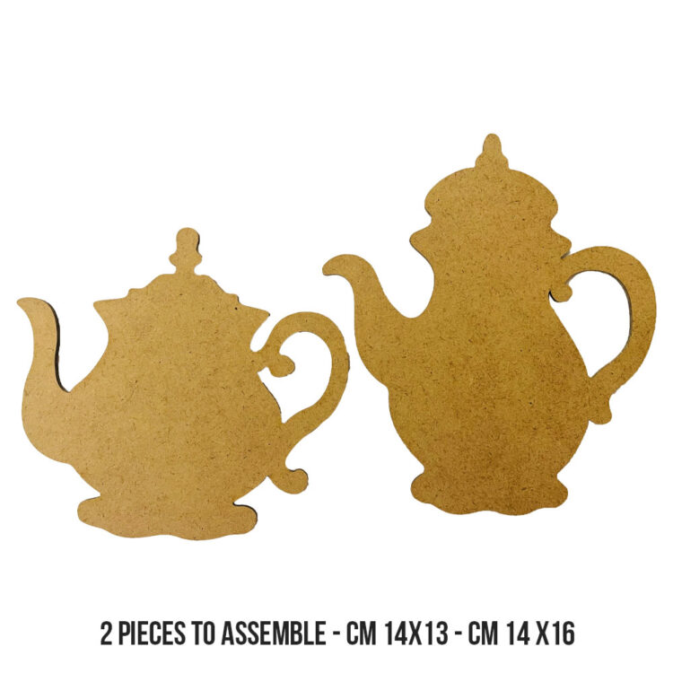 STAMPERIA HOUSE OF ROSES MDF TEA POT ELEMENTS - KLSM42 - Image 2