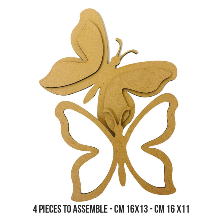 STAMPERIA HOUSE OF ROSES MDF ELEMENTS PAPILLONS - KLSM43 - Image 2