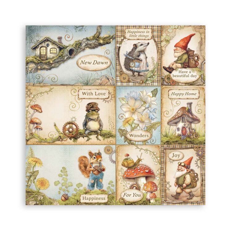 STAMPERIA HIDDEN GROVE PAPER BLOCK 20.3/20.3 CM-SBBS124 - Image 16