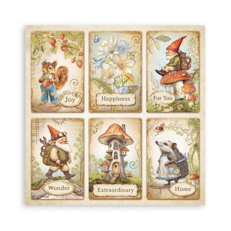 STAMPERIA HIDDEN GROVE PAPER BLOCK 20.3/20.3 CM-SBBS124 - Image 20