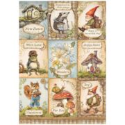 STAMPERIA HIDDEN GROVE DECOUPAGE PAPER A4-DFSA41015