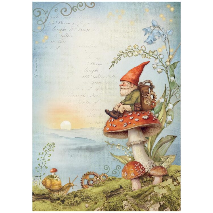 STAMPERIA HIDDEN GROVE DECOUPAGE PAPER A4-DFSA41017 - Image 1