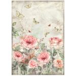 STAMPERIA HOUSE OF ROSES DECOUPAGE PAPER A4-DFSA41019