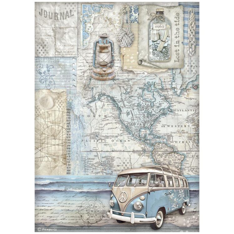 410280 STAMPERIA SILENT SEA DECOUPAGE PAPER A4-DFSA41028 - Image 1