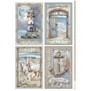 STAMPERIA SILENT SEA DECOUPAGE PAPER A4-DFSA41029