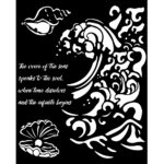 STAMPERIA SILENT SEA TEMPLATE 20 X 25 CM - KSTD177