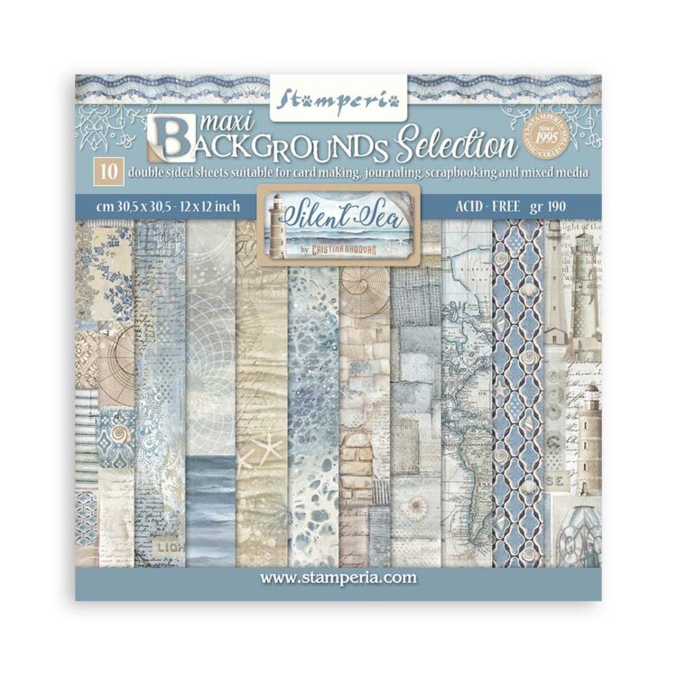 STAMPERIA SILENT SEA PAPER BLOCK 30.5/30.5CM-SBBL170 - Image 1