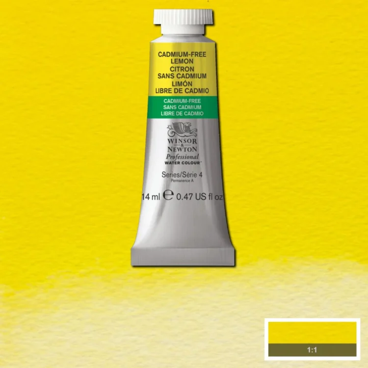 015898 W&N WATERCOLOR PAINT PROFESSIONAL 14 ML - CADMIUM FREE LEMON - Image 1
