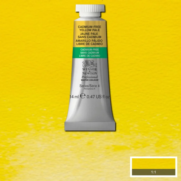 W&N WATERCOLOR PAINT PROFESSIONAL 14 ML - CAD FREE YELLOW PALE - Image 1