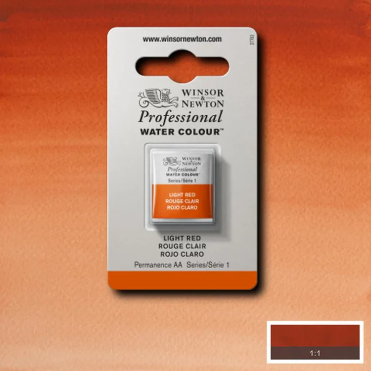 W&N WATERCOLOR PAINT PROFESSIONAL H/PAN - LIGHT RED - Image 1