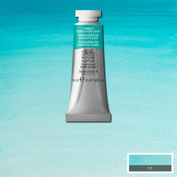 884504 W&N WATERCOLOR PAINT PROFESSIONAL 14 ML - COBALT TURQUOISE LIGHT - Image 1