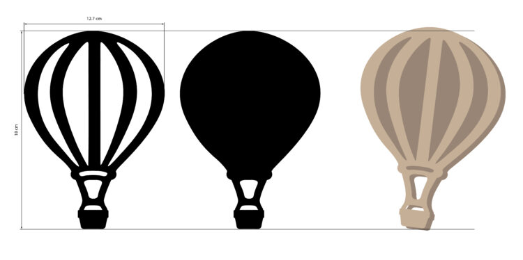 STAMPERIA TIMELESS MDF ELEMENTS AIR BALLOON - KLSM52 - Image 3
