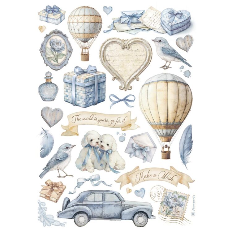 full_DFSA41037_1 STAMPERIA TIMELESS DECOUPAGE PAPER A4-DFSA41037 - Image 1