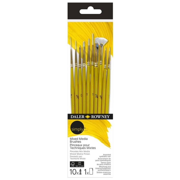 216310 DALER ROWNEY BRUSHES SYNTHETIC SET 10 PCS. - 216 650 310 - Image 1