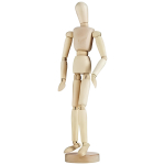 DALER ROWNEY WOODEN DETACHABLE MANNEQUIN MALE H: 30 CM