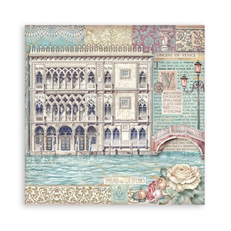 STAMPERIA VENICE PAPER BLOCK 30.5/30.5CM-SBBL172 - Image 7