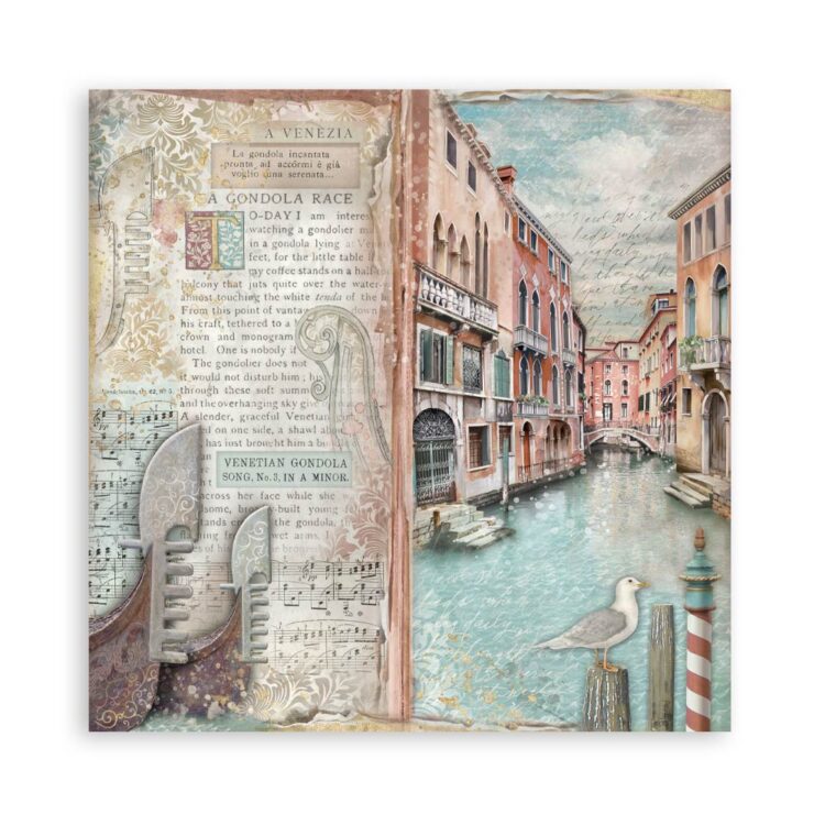 STAMPERIA VENICE PAPER BLOCK 30.5/30.5CM-SBBL172 - Image 13