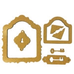 STAMPERIA ALICE IN CHRISTMAS MDF ELEMENTS FRAME - KLSM63 - Image 2