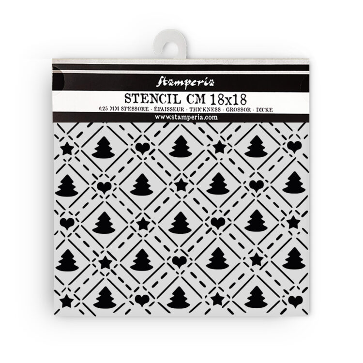STAMPERIA CANDY CHRISTMAS STENCIL PATTERN 18X18 CM - KSTDQ123 - Image 2