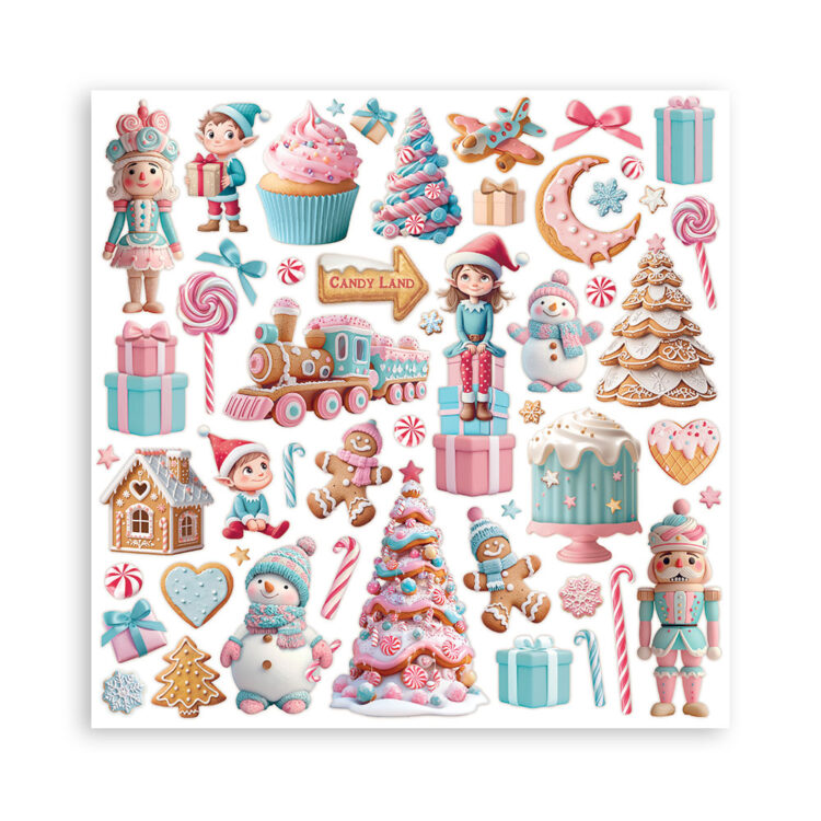 STAMPERIA CANDY CHRISTMAS BAR 20.3/20.3 CM - SBBSXB15 - Image 1