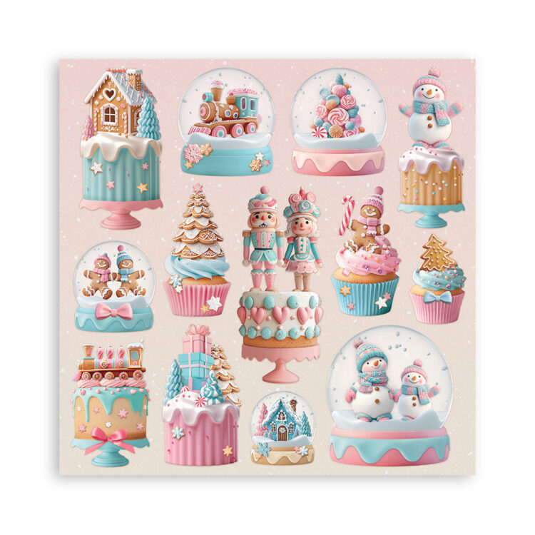 STAMPERIA CANDY CHRISTMAS BAR 30.5/30.5 CM - SBBXLB27 - Image 9