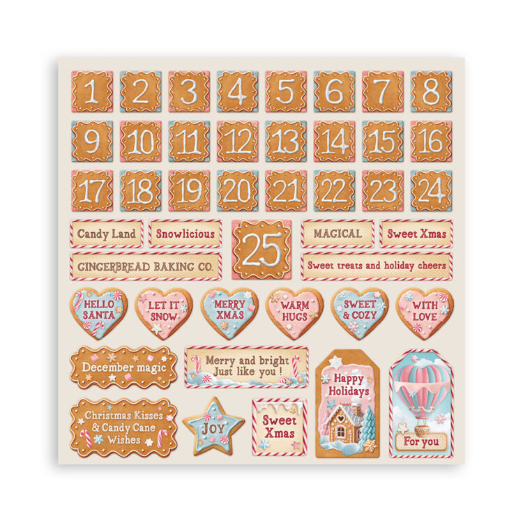 STAMPERIA CANDY CHRISTMAS BAR 30.5/30.5 CM - SBBXLB27 - Image 3