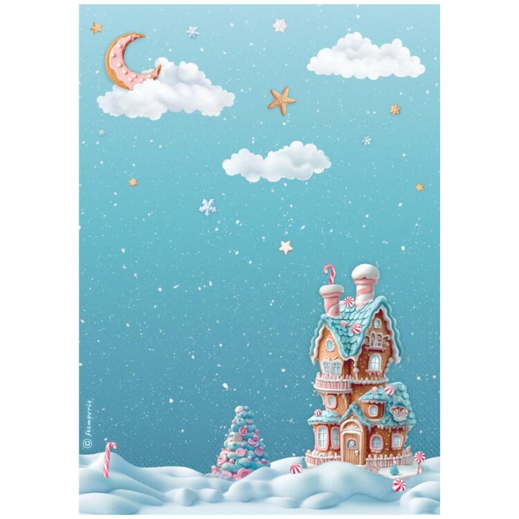 full_DFSA41049_1 STAMPERIA CANDY CHRISTMAS DECOUPAGE PAPER A4 - DFSA41050 - Image 1