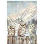 STAMPERIA THE OWL'S HOUSE DECOUPAGE PAPER A4 - DFSA41054