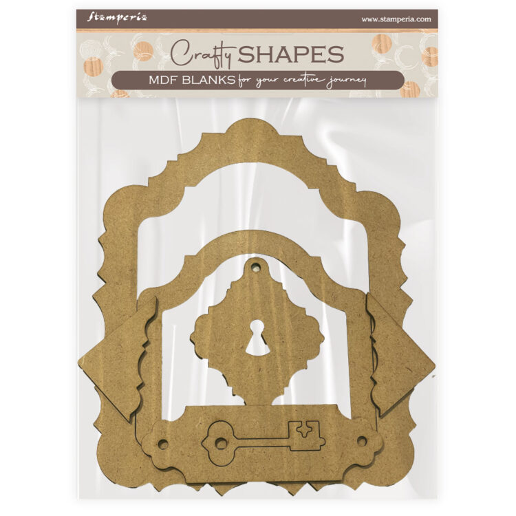 full_KLSM63_1 STAMPERIA ALICE IN CHRISTMAS MDF ELEMENTS FRAME - KLSM63 - Image 1