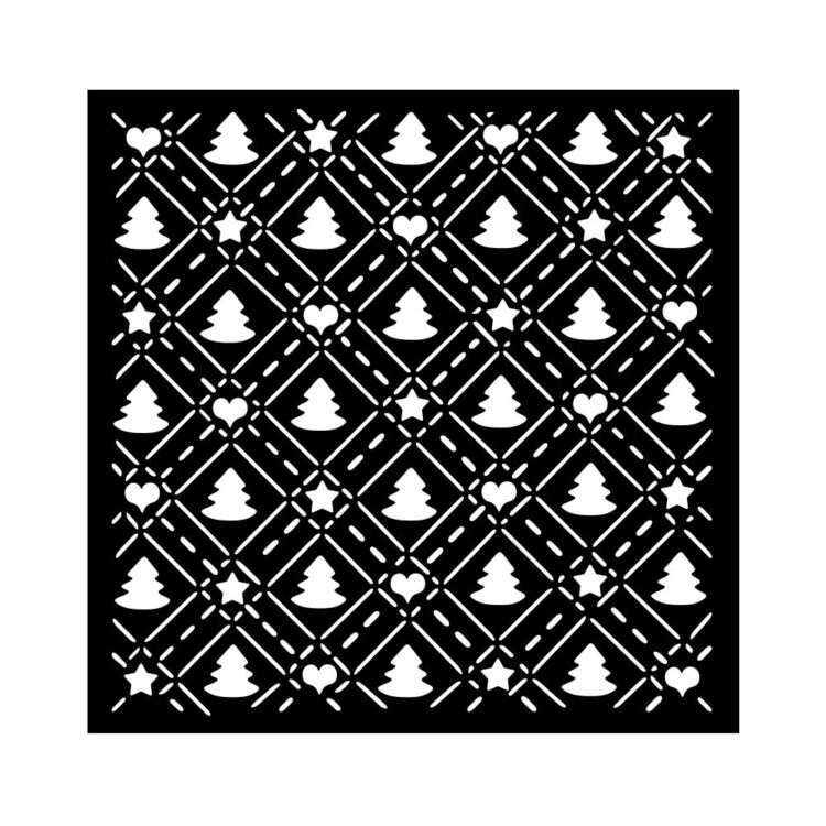 STAMPERIA CANDY CHRISTMAS STENCIL PATTERN 18X18 CM - KSTDQ123 - Image 1