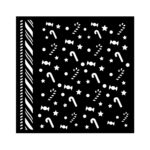 STAMPERIA CANDY CHRISTMAS STENCIL PATTERN 18X18 CM - KSTDQ124