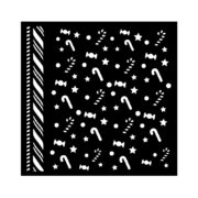 STAMPERIA CANDY CHRISTMAS STENCIL PATTERN 18X18 CM - KSTDQ124