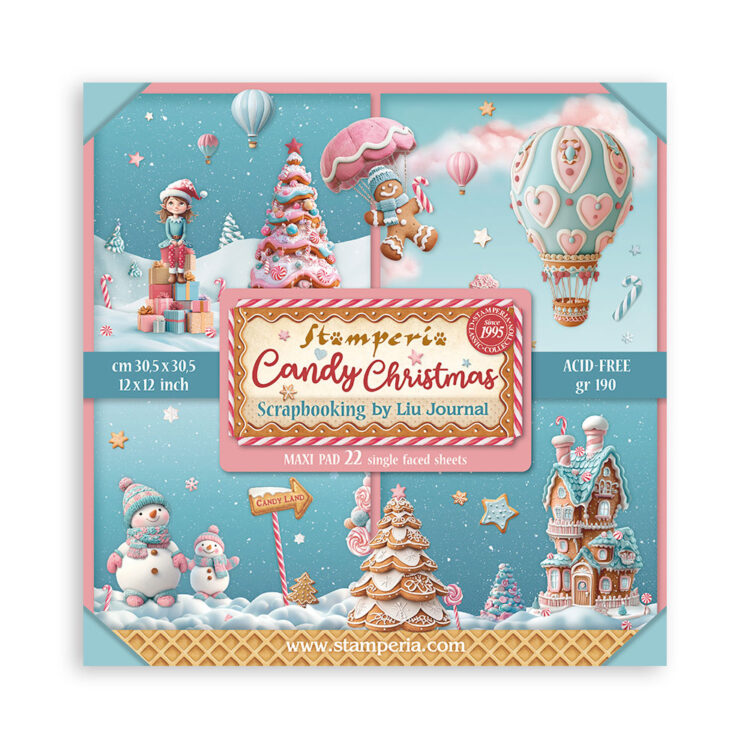 STAMPERIA CANDY CHRISTMAS BAR 30.5/30.5 CM - SBBXLB27 - Image 23