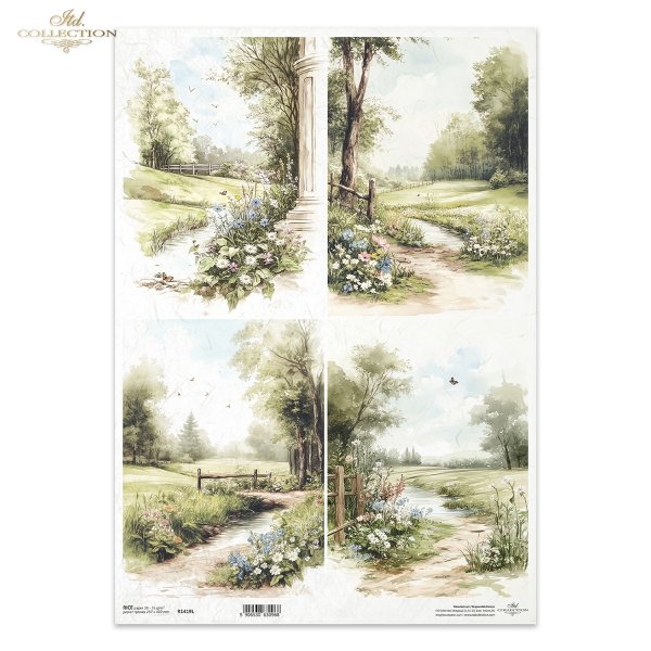 R1419L ITD COLLECTION DECOUPAGE RICE PAPER A3 - R1419L - Image 1