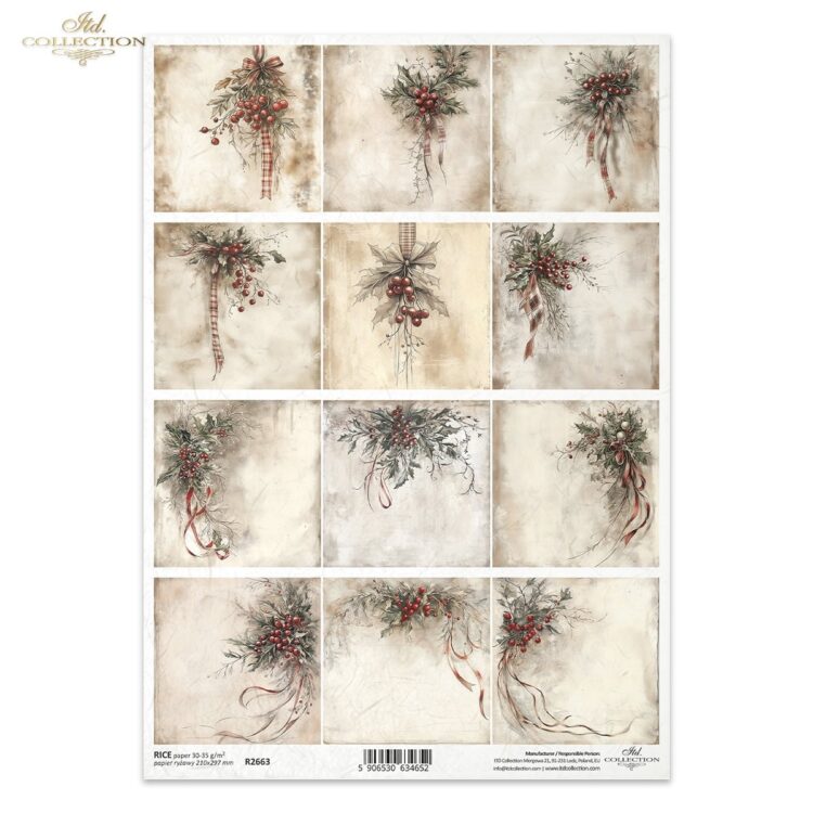 ITD COLLECTION DECOUPAGE RICE PAPER A4 - R2663 - Image 1
