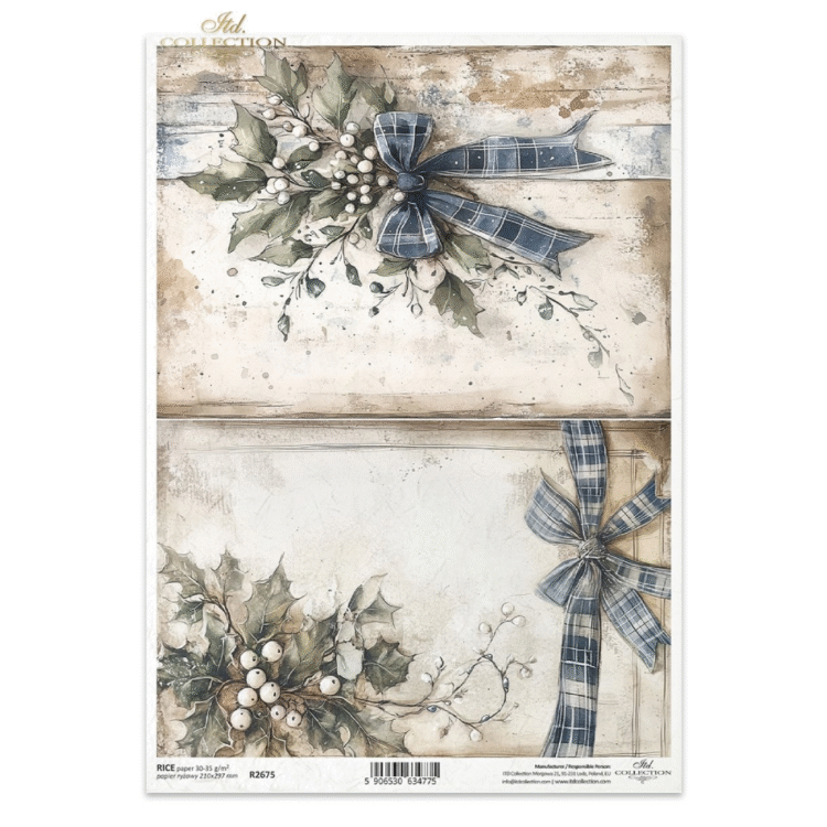 ITD COLLECTION DECOUPAGE RICE PAPER A4 - R2675 - Image 1