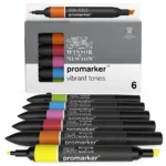 W&N PROMARKER SET 6 CV VIBRANT TONES