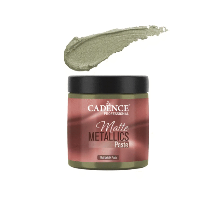 527007 CADENCE MATTE METALLIC PASTE 250 ML. - GREEN GOLD MMP-07 - Image 1