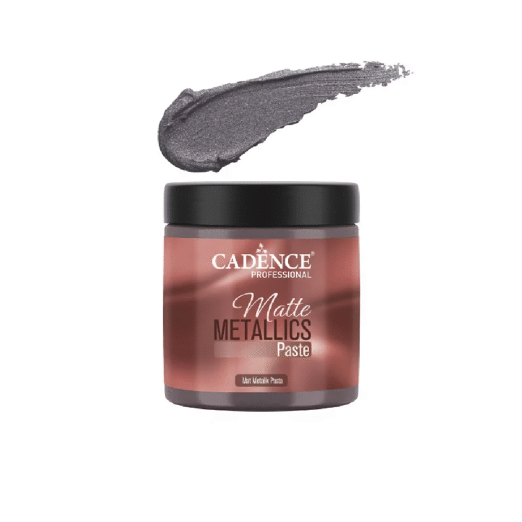 CADENCE MATTE METALLIC PASTE 250 ML. - ANTIQUE SILVER MMP-12 - Image 1