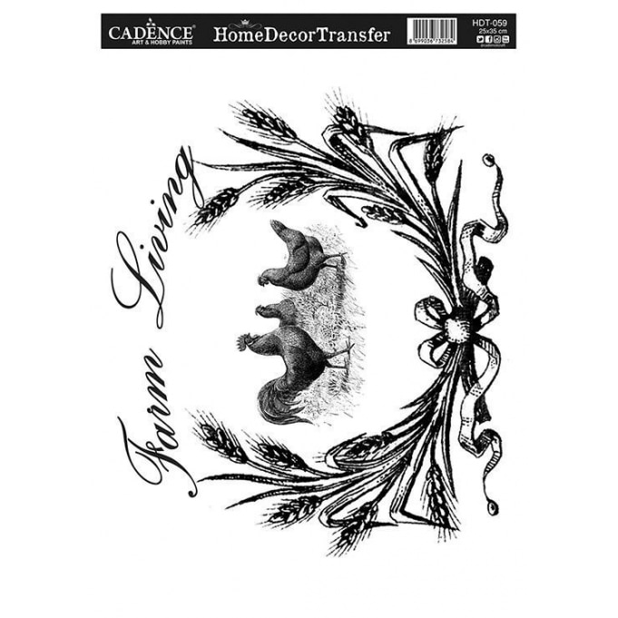 539059 CADENCE TRANSFER FOR HOME DECORATION 25X35CM. - HDT-059 - Image 1