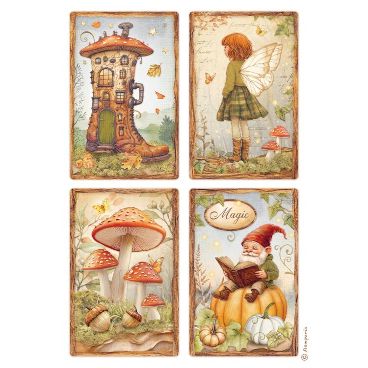 STAMPERIA WHISPERING WOODS DECOUPAGE PAPER A4 - DFSA41062 - Image 1