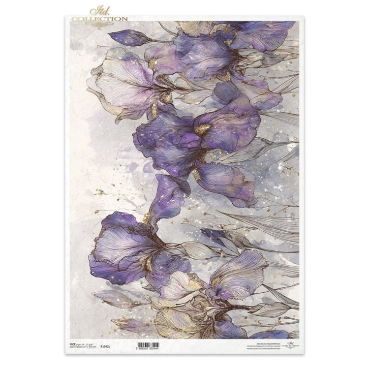 154201-1000x1000 ITD COLLECTION DECOUPAGE RICE PAPER A3 - R1542L - Image 1