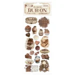 STAMPERIA COFFEE AND CHOCOLATE RUB ON 10.16/21.6CM- DFLRB194