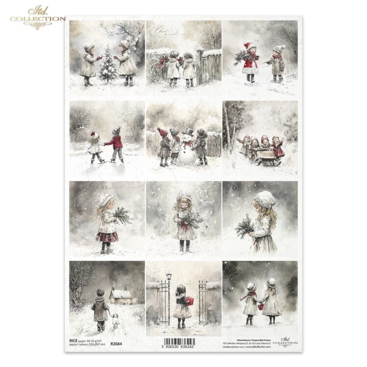 ITD COLLECTION DECOUPAGE RICE PAPER A4 - R2684 - Image 1