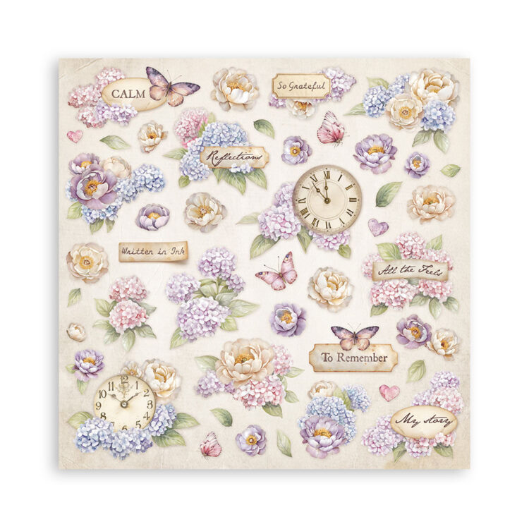 STAMPERIA QUIET DAYS BLOCK PAPER 20.3/20.3 CM - SBBS134 - Image 2