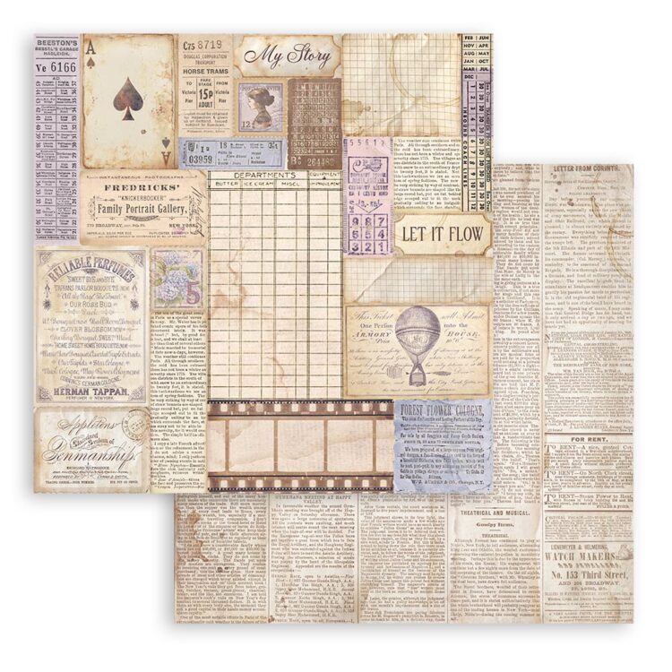 STAMPERIA QUIET DAYS BLOCK PAPER 20.3/20.3 CM - SBBS134 - Image 7