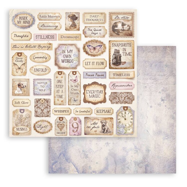 STAMPERIA QUIET DAYS BLOCK PAPER 20.3/20.3 CM - SBBS134 - Image 8