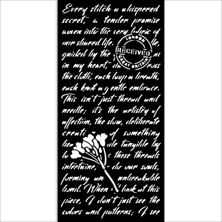 STAMPERIA QUIET DAYS TEMPLATE 12 X 25 CM - KSTDL136 - Image 2