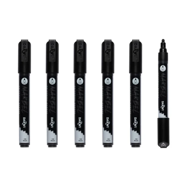 MARBEL ACRYLIC MARKER 4 MM - BLACK 100 - Image 2