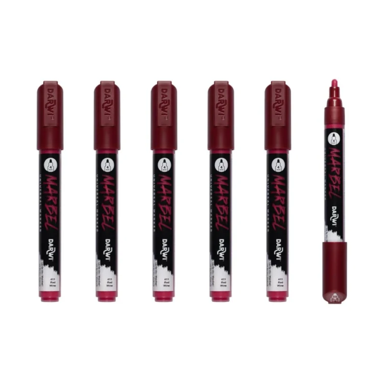 MARBEL ACRYLIC MARKER 4 MM - WINE LEES 411 - Image 3